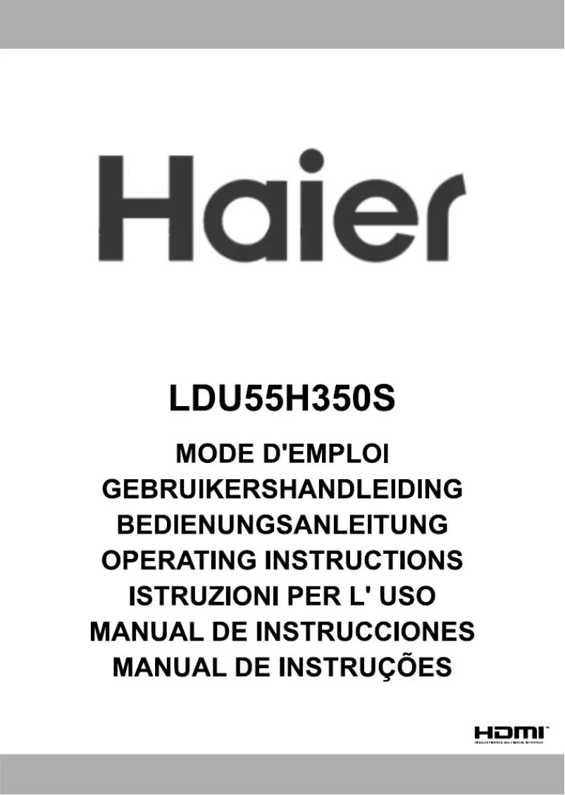 Page 1 de la notice Manuel utilisateur Haier LDU55H350S