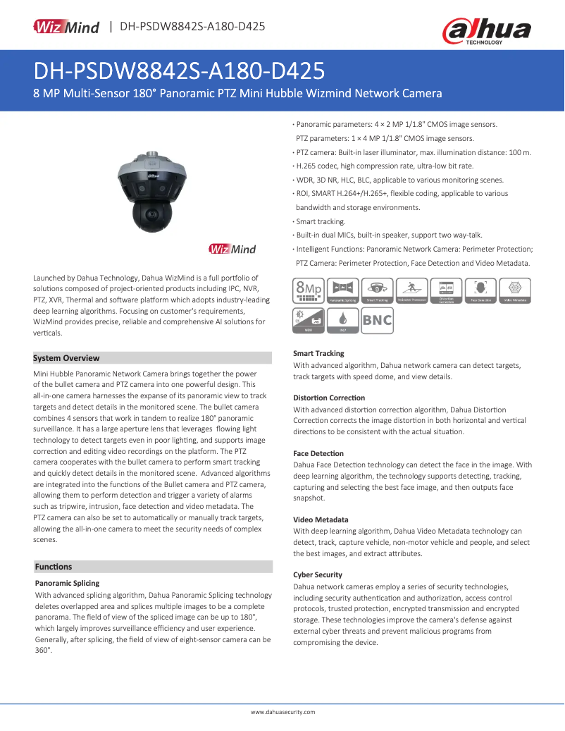 Page n°1 - Fiche technique Dahua Technology PSDW8842S-A180-D425