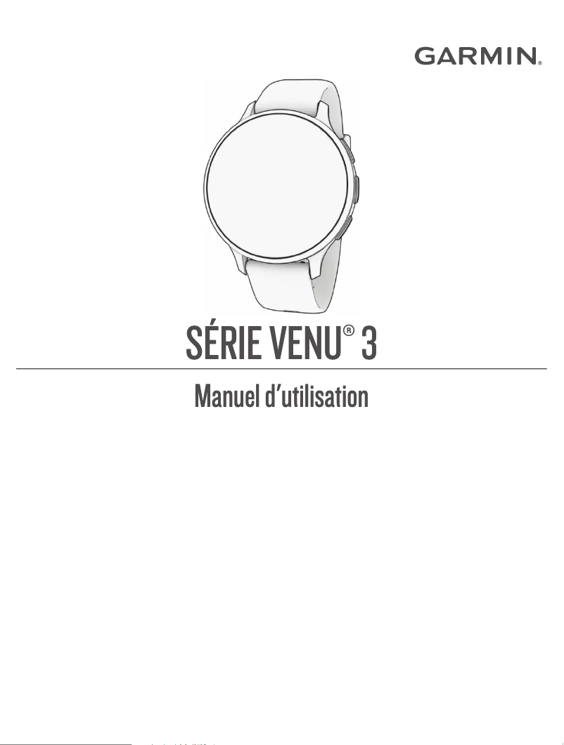 Page 1 de la notice Manuel utilisateur Garmin Venu 3