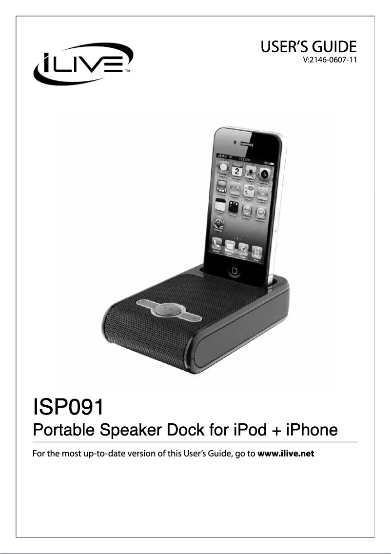 Page 1 de la notice Manuel utilisateur iLive ISP091B