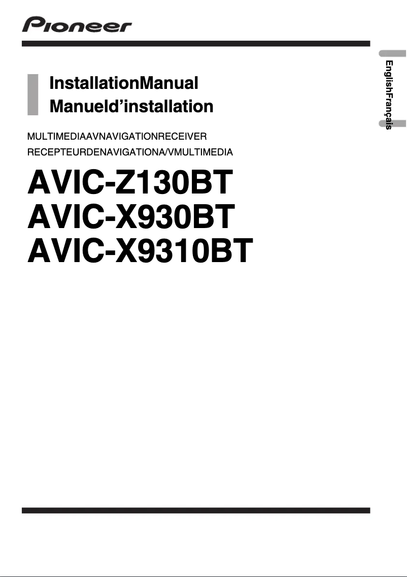 Page n°1 - Manuel utilisateur Pioneer AVIC-X930BT