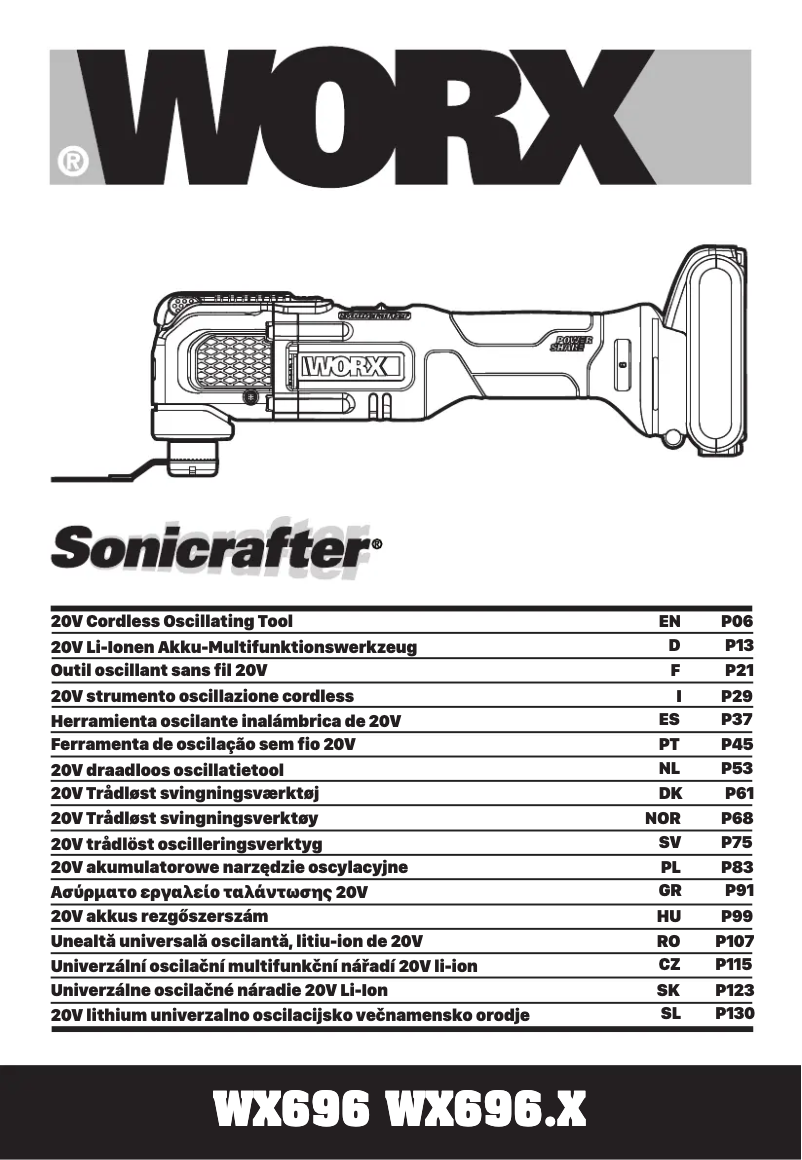 Page n°1 - Manuel utilisateur Worx WX693.9