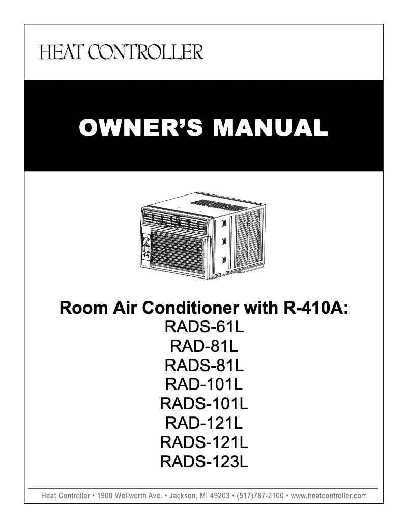 Página 1 del manual Manual de usuario Comfort-Aire RADS-81P