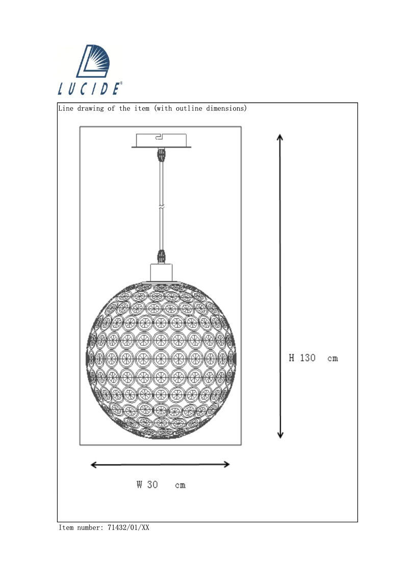 Page 1 de la notice Manuel utilisateur Lucide Ayla 71432/01/35