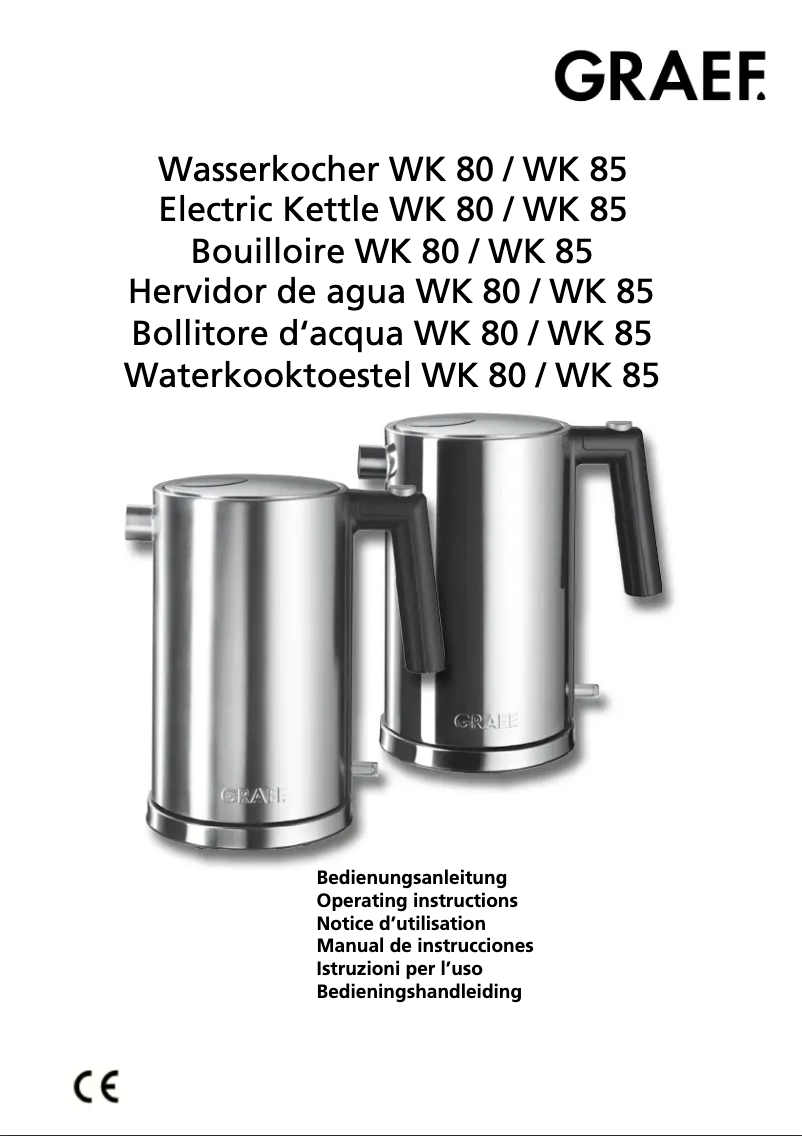 Page n°1 - Manuel utilisateur Graef WK 80