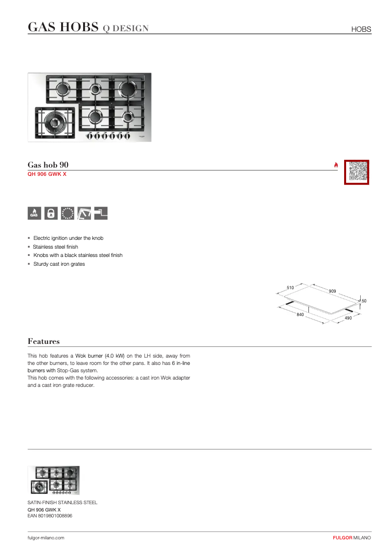Image de la première page du manuel de l'appareil QH 906 G WK X