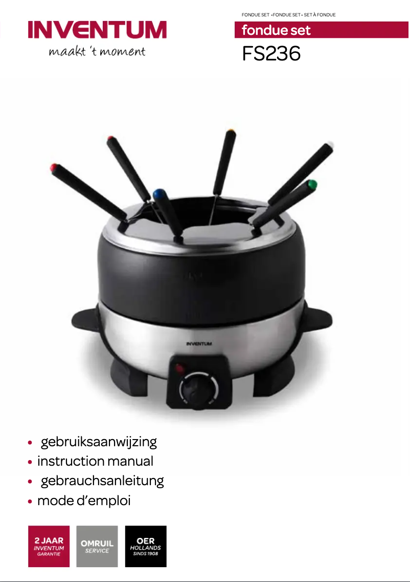 Page 1 de la notice Manuel utilisateur Inventum FS236