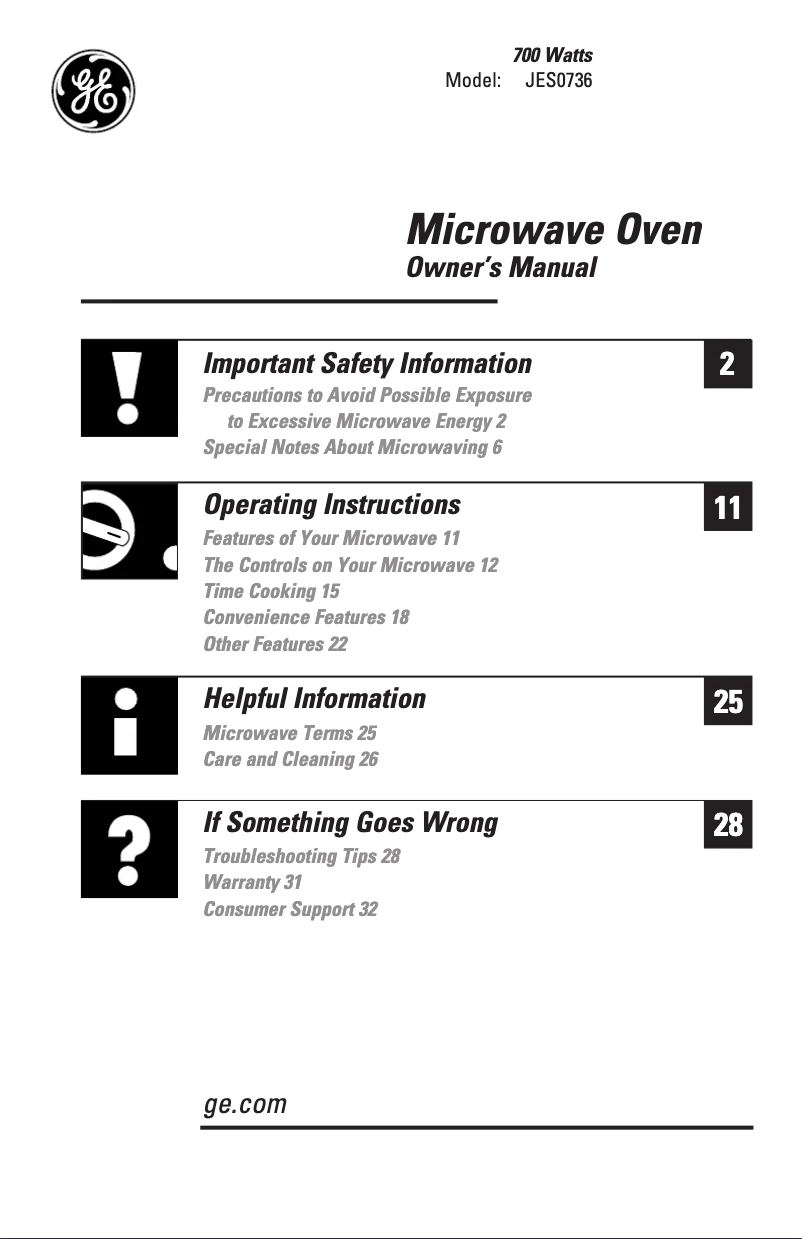 Image de la première page du manuel de l'appareil JES 0736