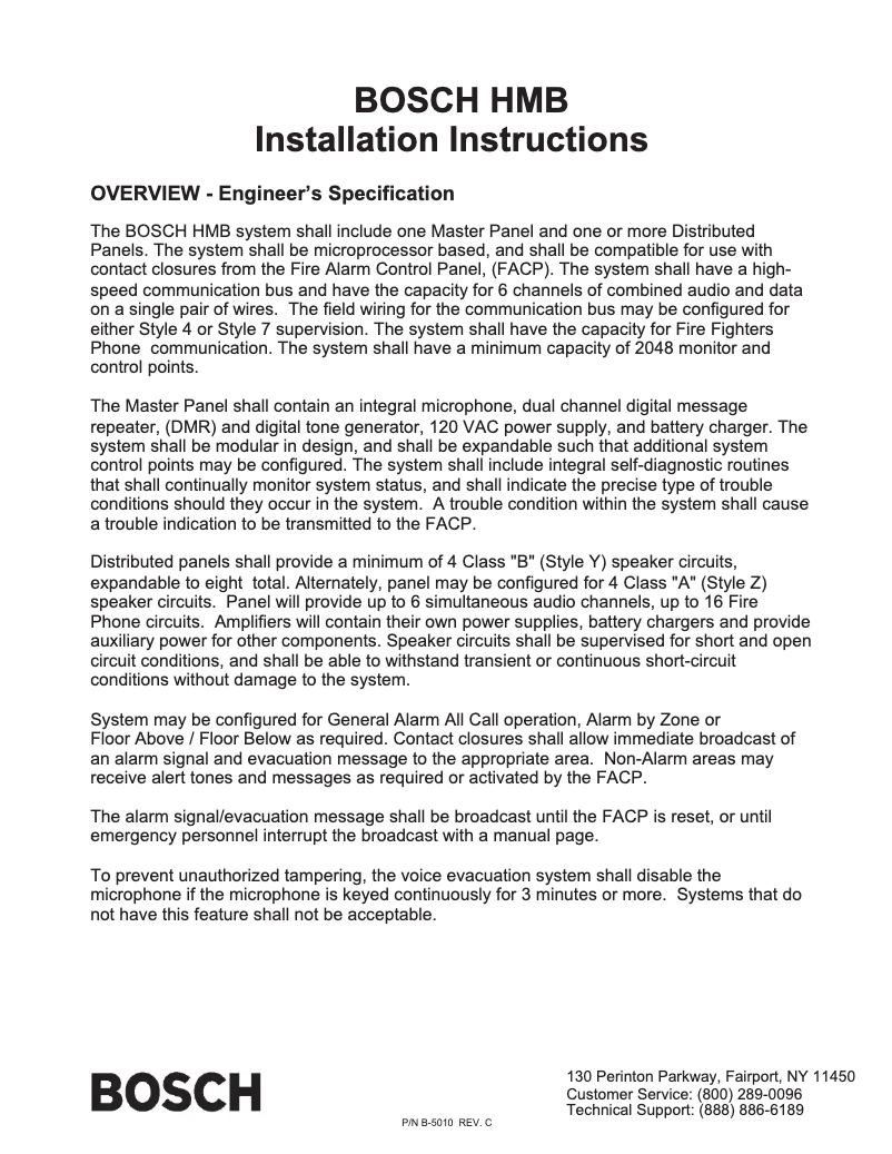 Page 1 de la notice Manuel utilisateur Bosch MB-DCC