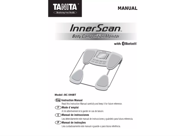 Page 1 de la notice Manuel utilisateur Tanita InnerScan BC-590BT