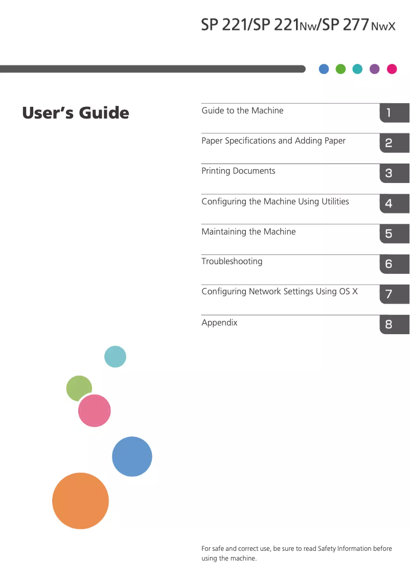 Page n°1 - Manuel utilisateur Ricoh SP 277NwX