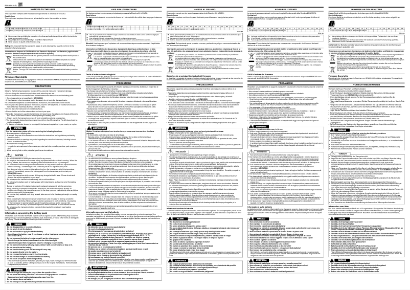 Page 1 de la notice Instructions de sécurité Kenwood NX-5300