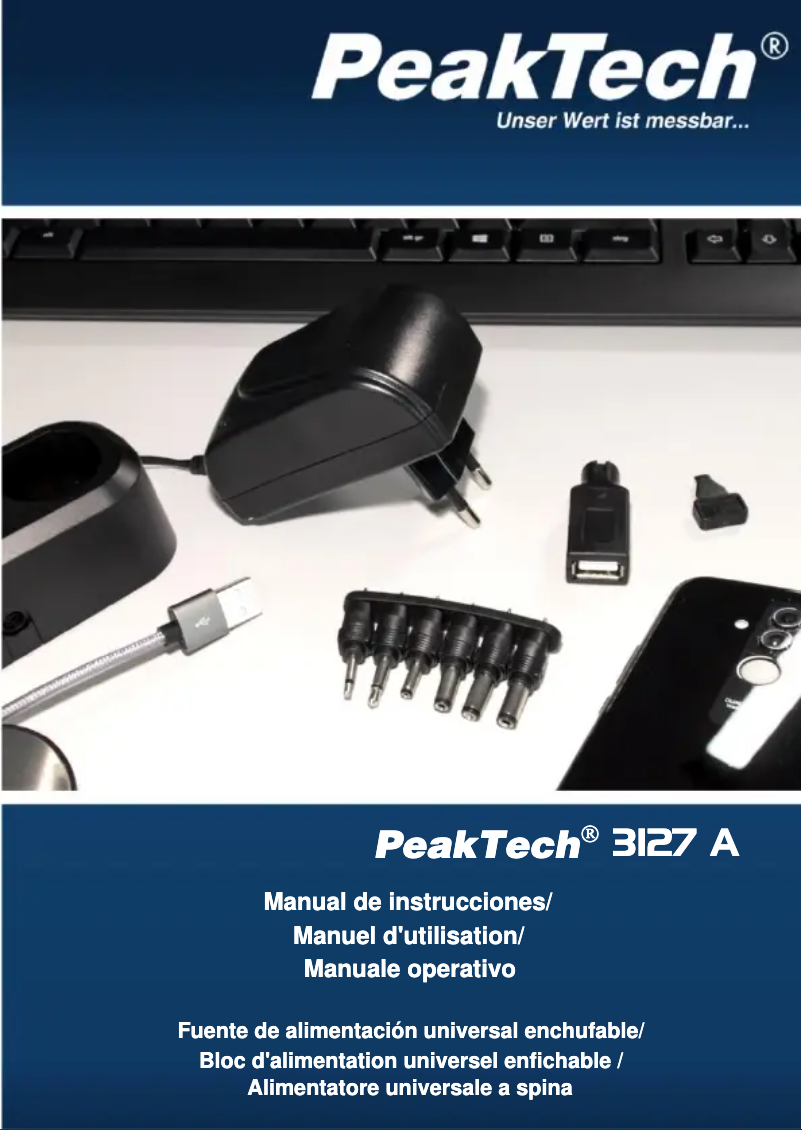 Page n°1 - Manuel utilisateur PeakTech 3127 A