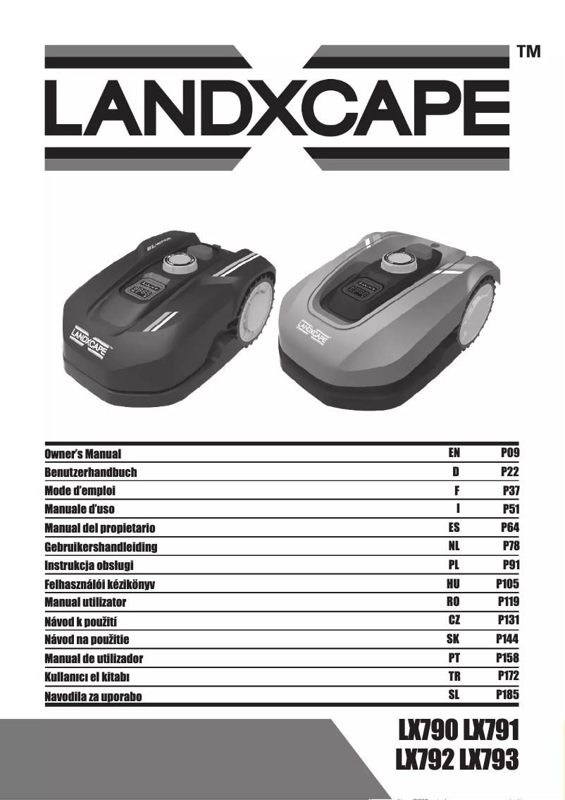 Page n°1 - Manuel utilisateur LandXcape LX790