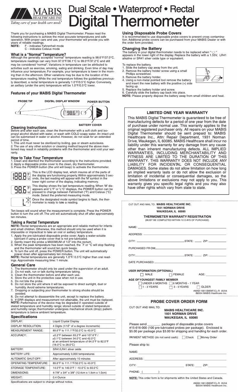 Image de la première page du manuel de l'appareil Hsopi-Therm