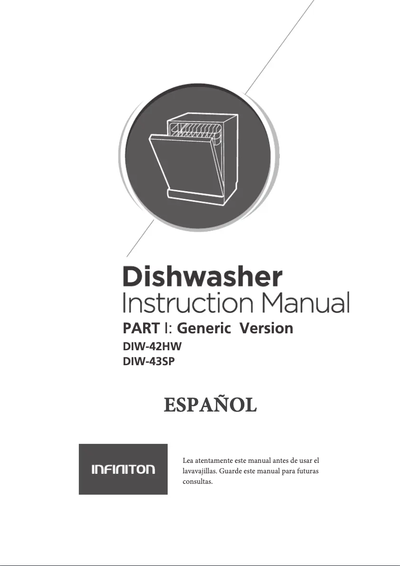 Image de la première page du manuel de l'appareil DIW-43SP