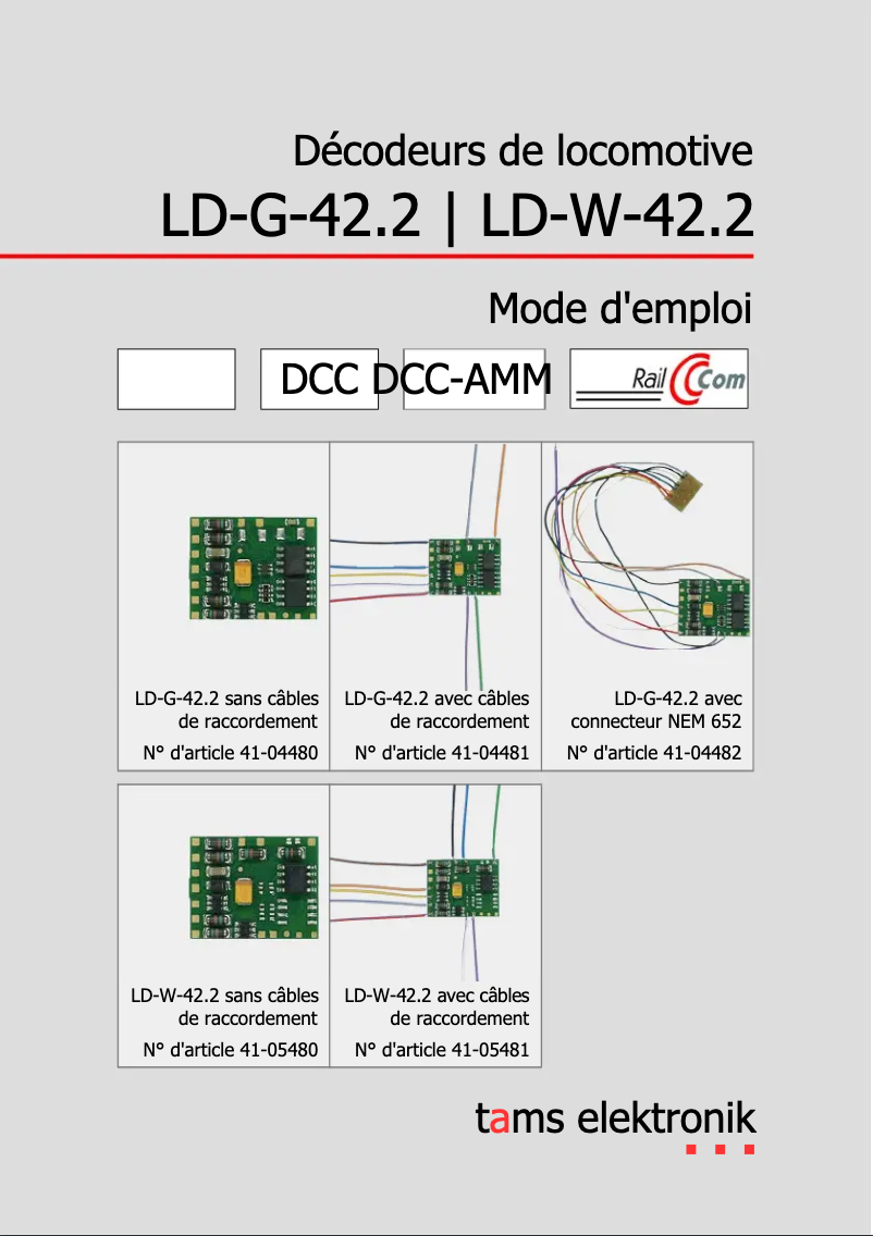 Page 1 de la notice Manuel utilisateur Tams Elektronik LD-W-42.2