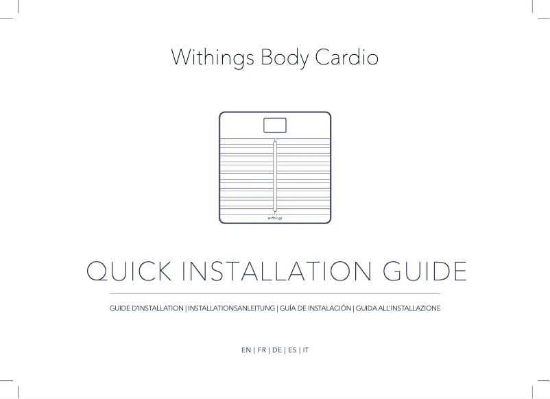 Page n°1 - Manuel utilisateur Withings Body