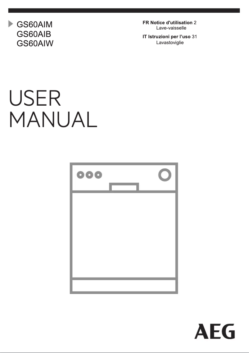 Page 1 de la notice Manuel utilisateur AEG GS60AIB