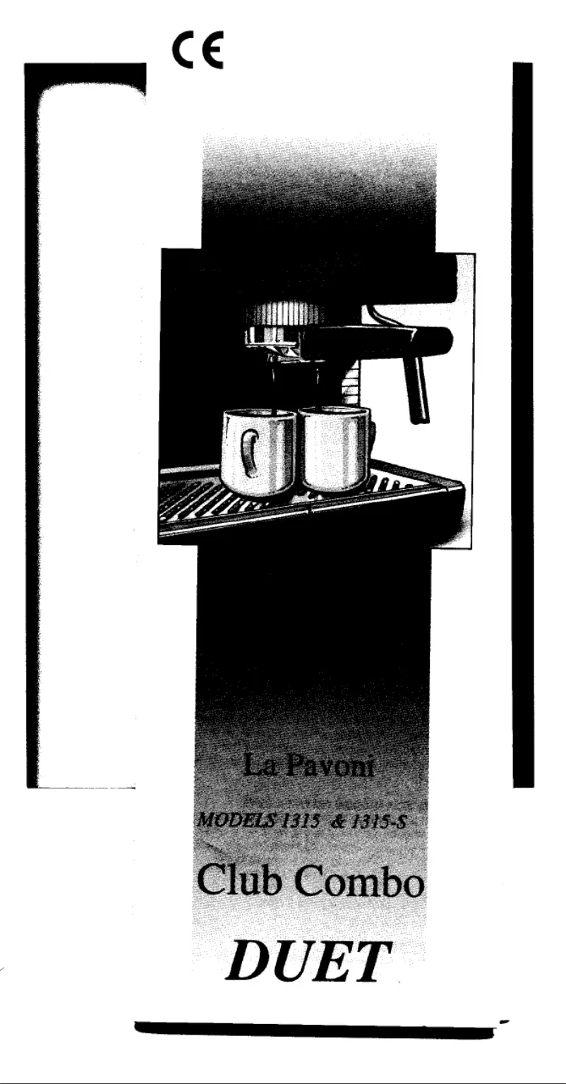 Page 1 de la notice Manuel utilisateur la Pavoni Club Combo Duet