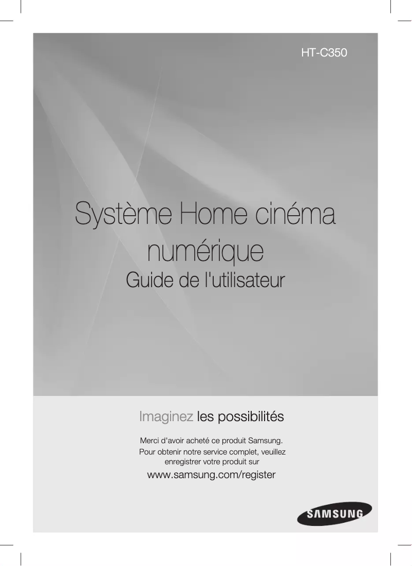 Image de la première page du manuel de l'appareil HT-C330