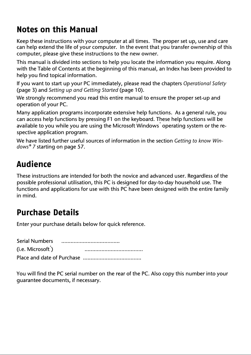 Page 1 de la notice Manuel utilisateur Medion Akoya X9613 (MD 97289)