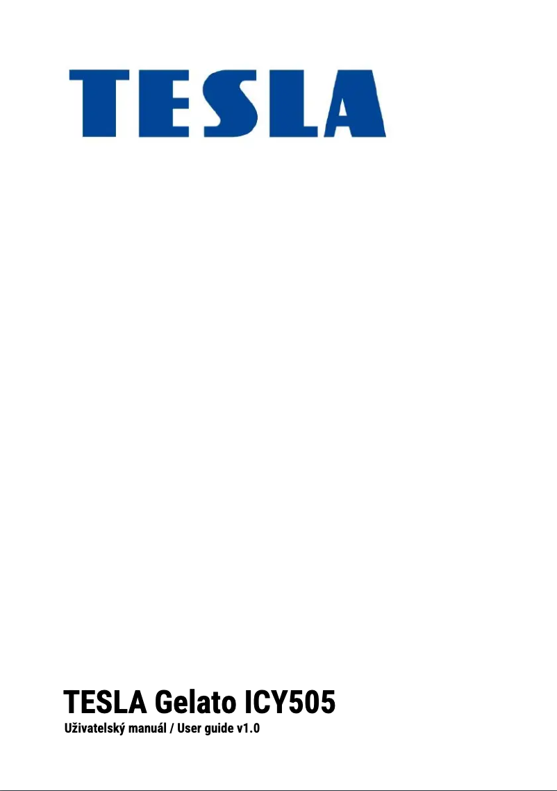 Página 1 del manual Manual de usuario Tesla Gelato ICY505