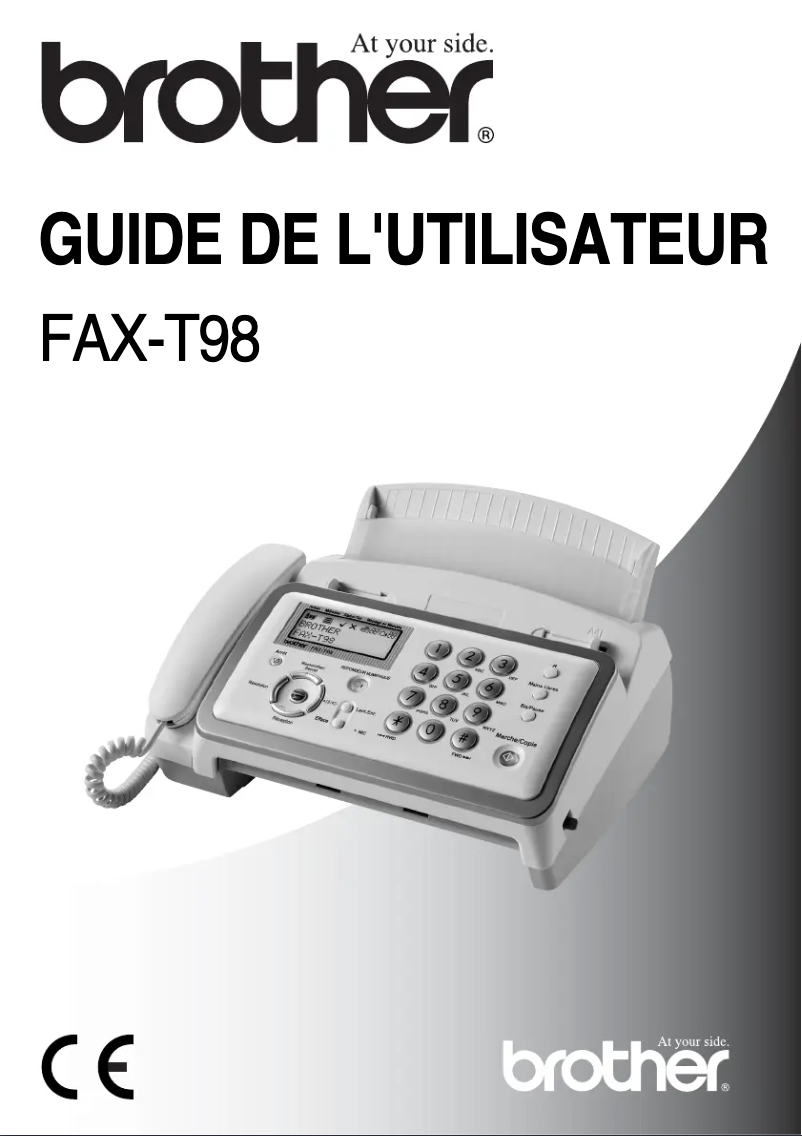 Image de la première page du manuel de l'appareil FAX-T98
