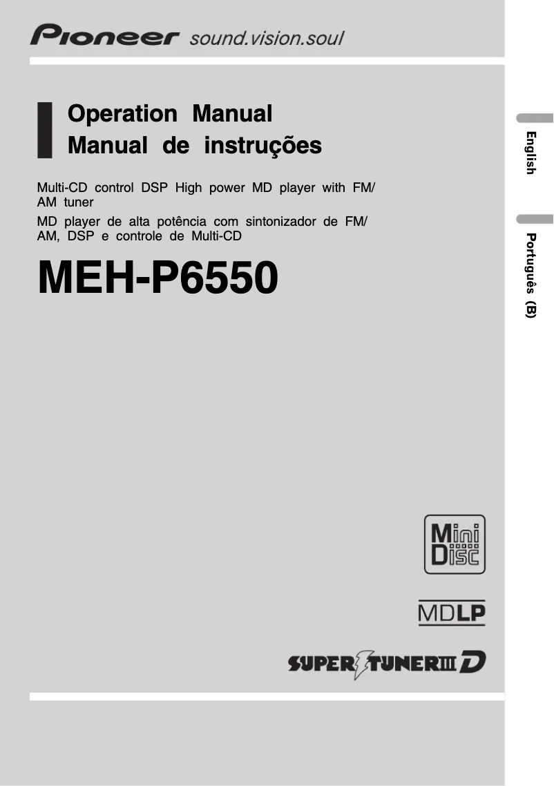 Image de la première page du manuel de l'appareil MEH-P6550