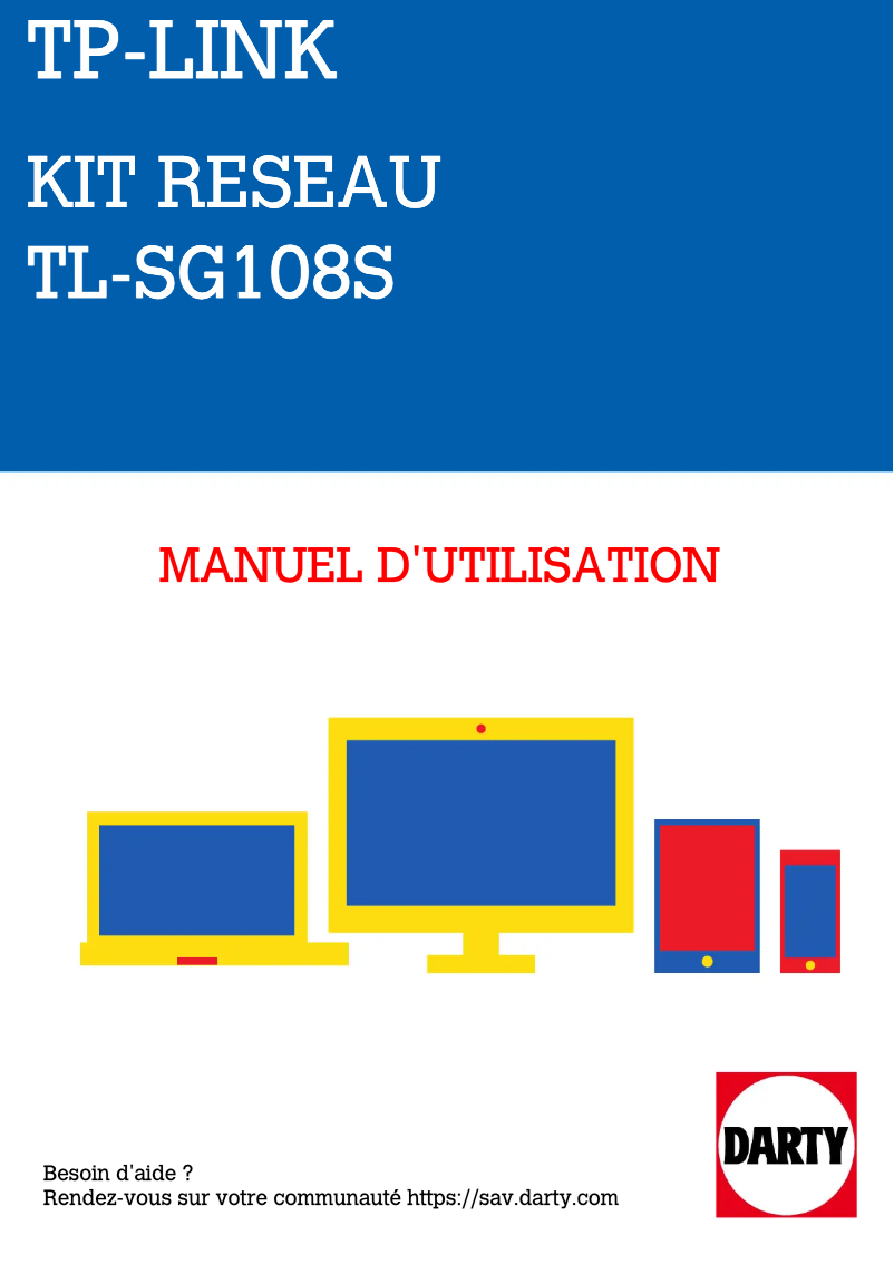 Page 1 de la notice Manuel utilisateur TP-Link TL-SG108S