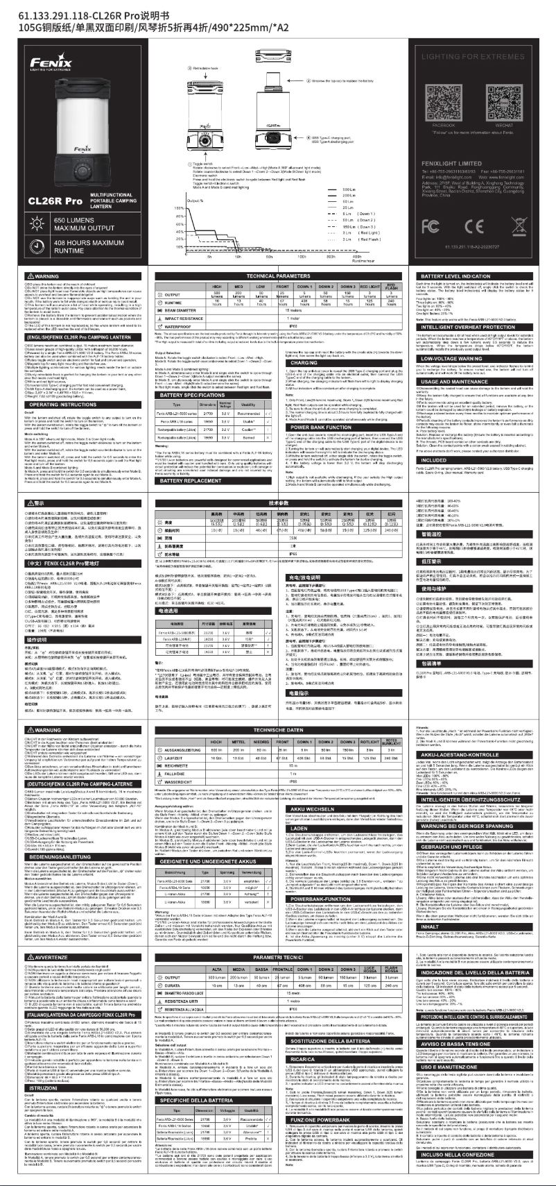 Image de la première page du manuel de l'appareil CL26R Pro