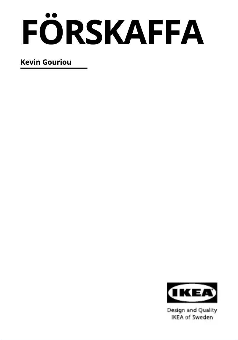 Page 1 de la notice Manuel utilisateur Ikea FÖRSKAFFA 304.468.01