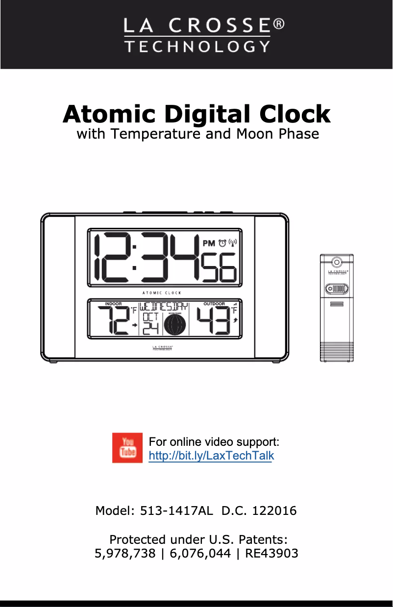Page 1 of the manual User Manual La Crosse Technology 513-1417AL