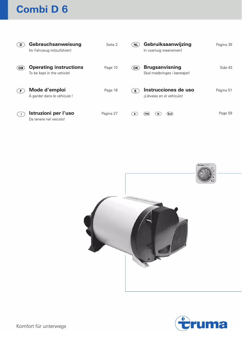 Página 1 del manual Manual de usuario Trumatic Combi D 6