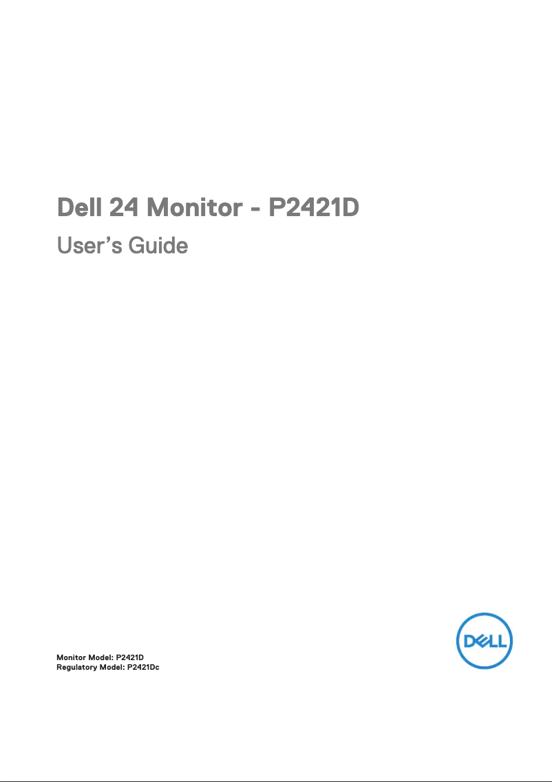 Page n°1 - Manuel utilisateur Dell P2421D