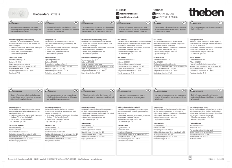 Page n°1 - Manuel utilisateur Theben theSenda S