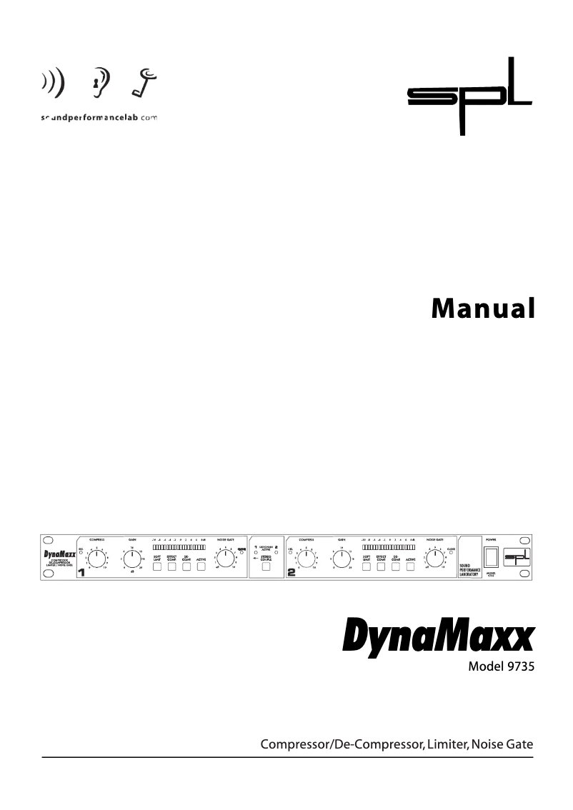 Page n°1 - Manuel utilisateur SPL DynaMaxx 9735