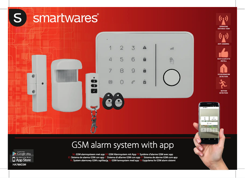 Page 1 de la notice Guide de démarrage rapide Smartwares HA788GSM