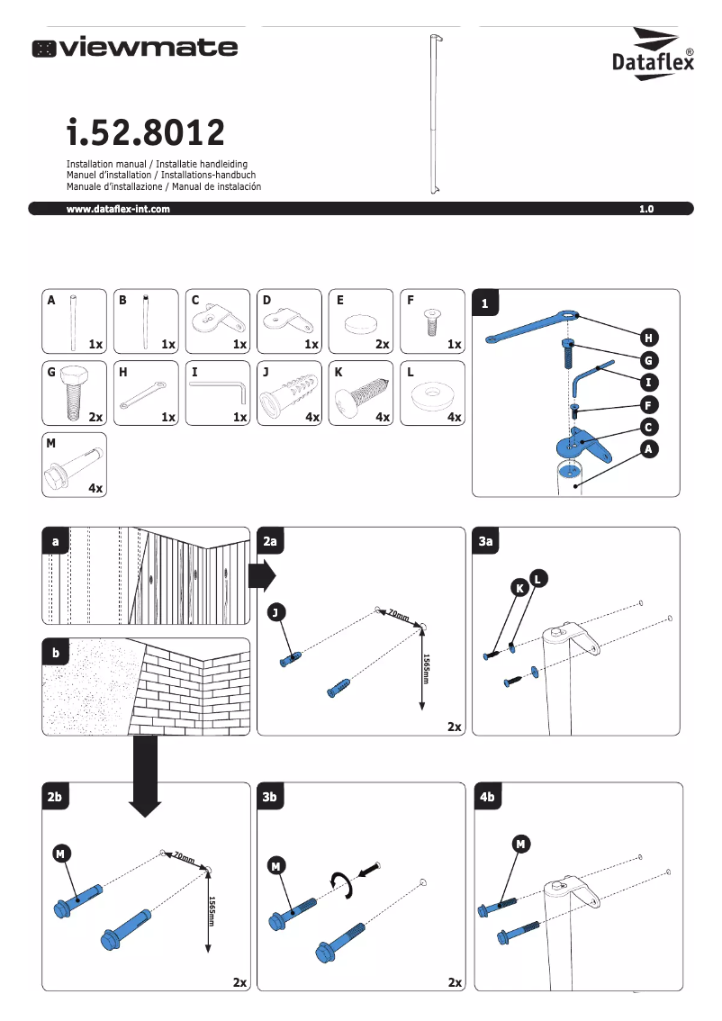 Page 1 de la notice Manuel utilisateur Dataflex ViewMate-i Wall frame