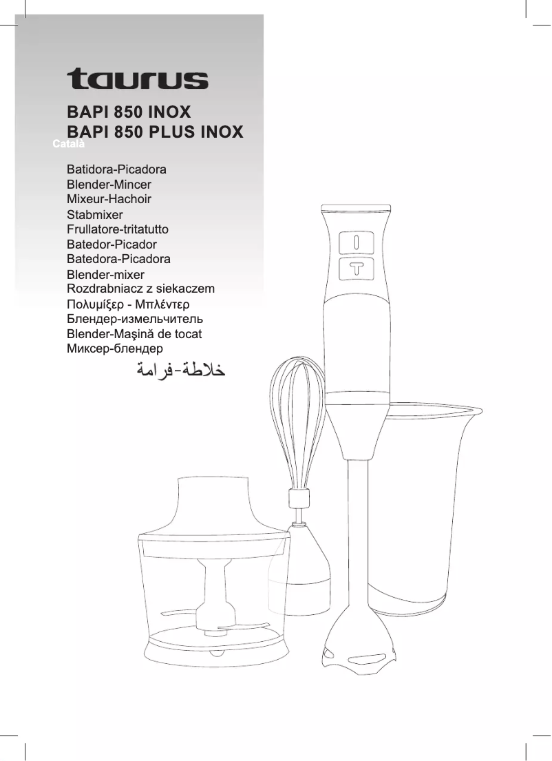 Page 1 de la notice Manuel utilisateur Taurus Bapi 850 Plus Inox