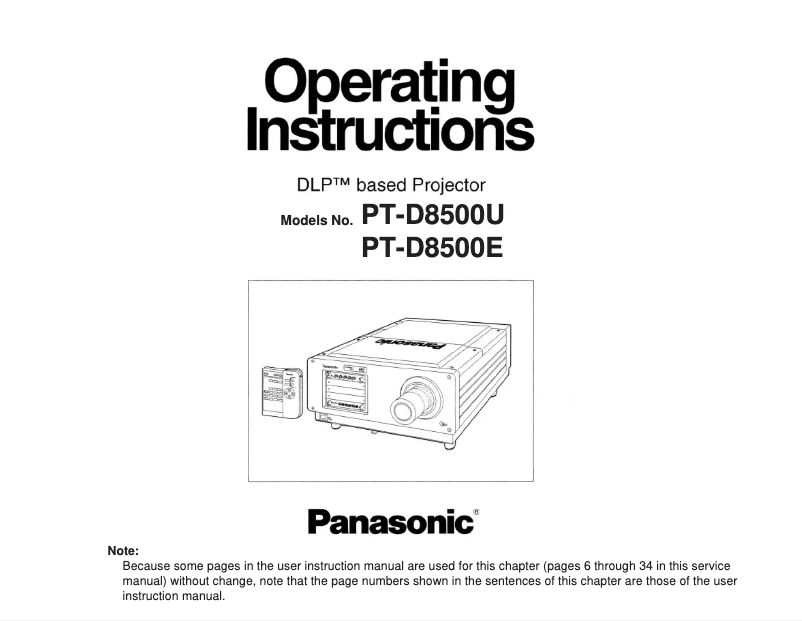 Imagen de la primera página del manual del dispositivo PT-D8500