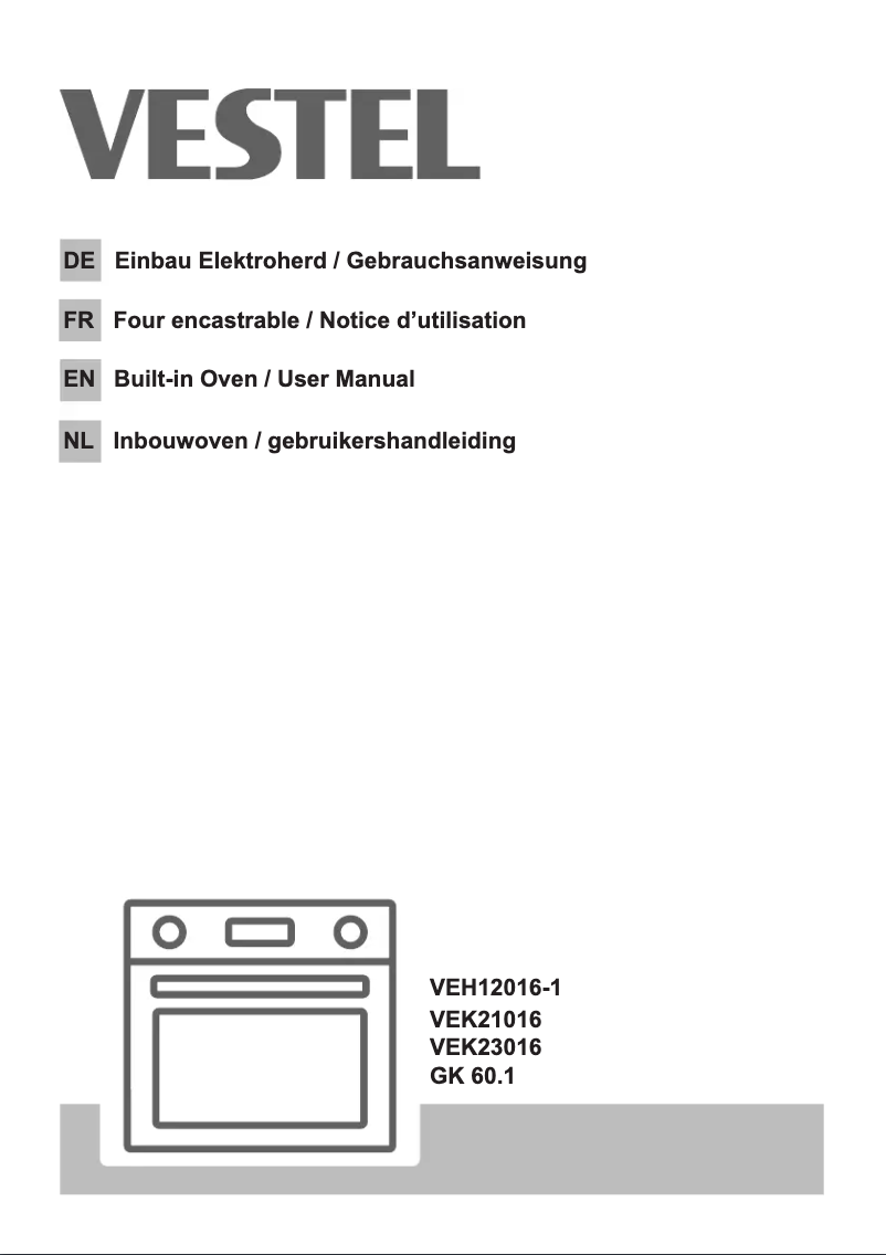 Page 1 de la notice Manuel utilisateur Vestel VEH12016-1