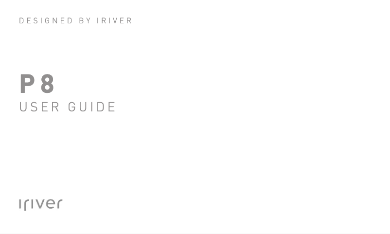 Image de la première page du manuel de l'appareil P8