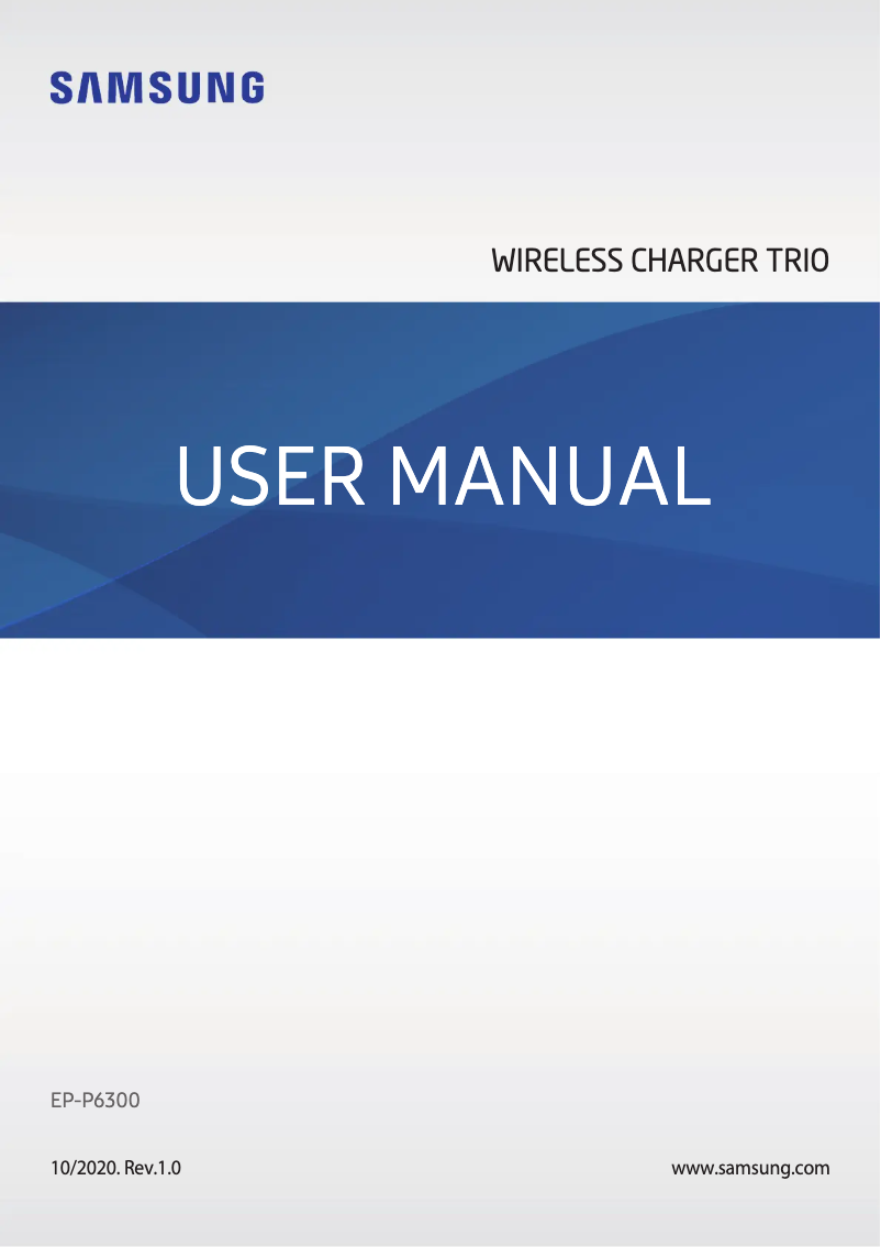 Page 1 de la notice Manuel utilisateur Samsung EP-P6300
