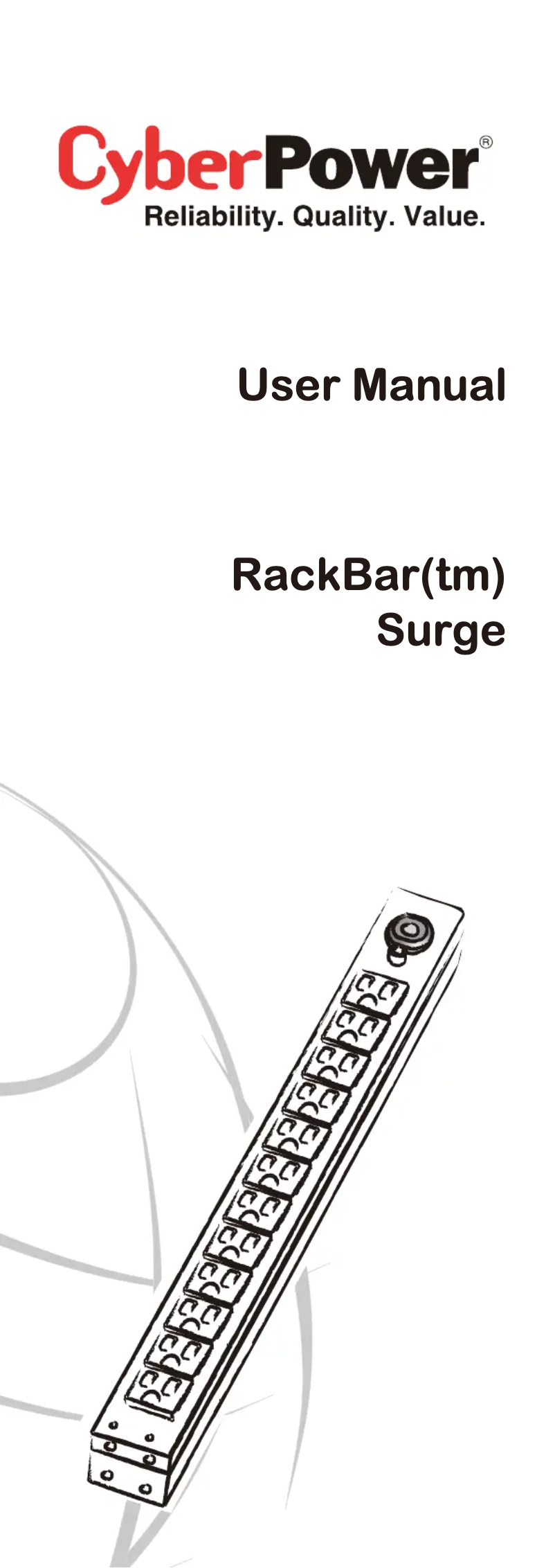 Page n°1 - Manuel utilisateur CyberPower Rackbar RKBS15S2F10R