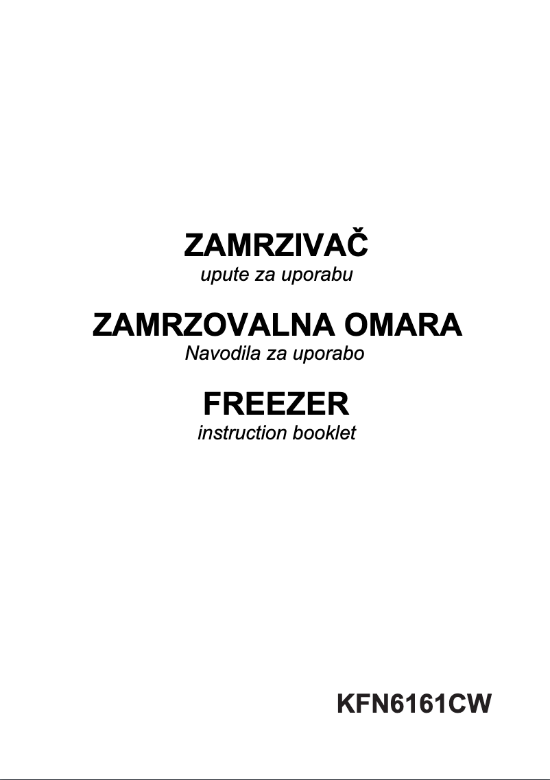 Image de la première page du manuel de l'appareil KFN6161CW