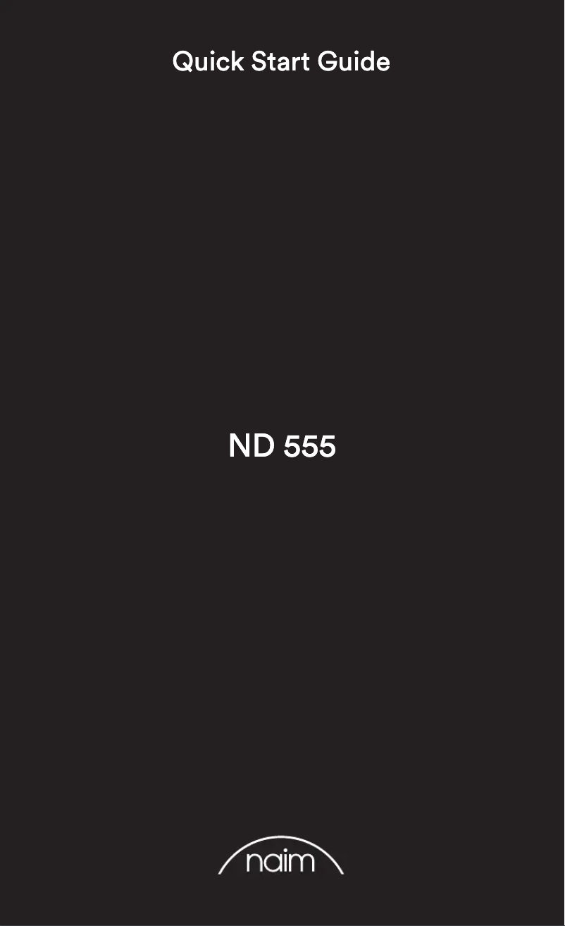Página 1 del manual Guía de inicio rápido Naim ND 555