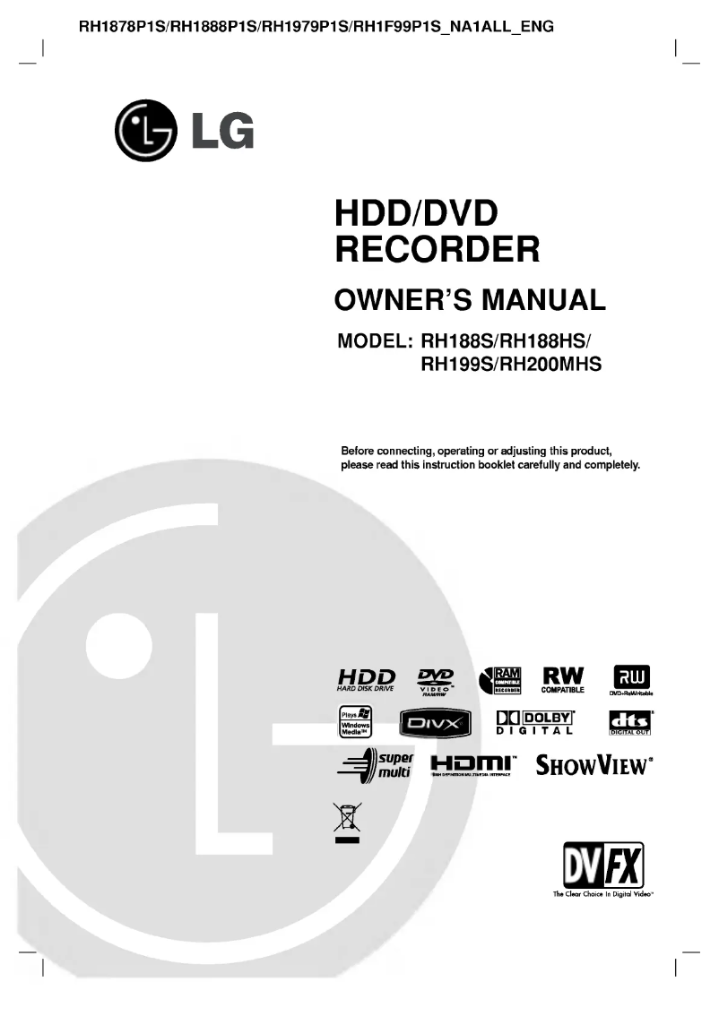 Image de la première page du manuel de l'appareil RH1979P1S
