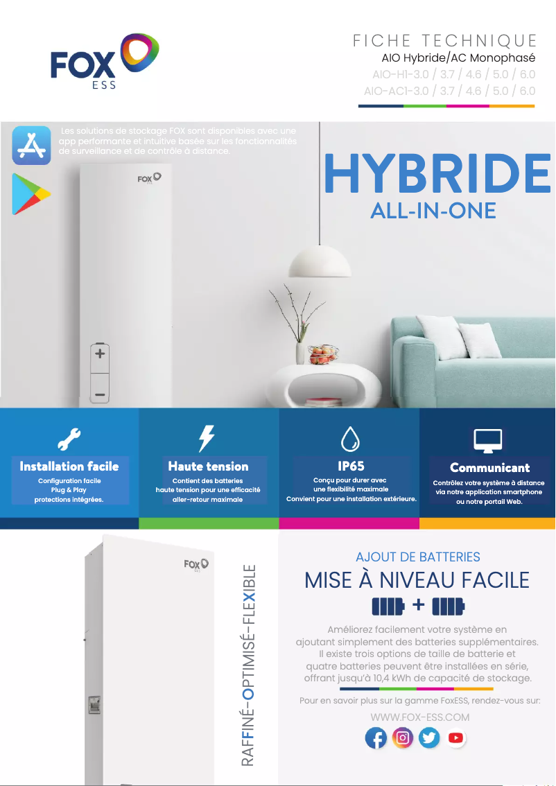Page n°1 - Guide d'installation FOX ESS AIO-H1-4.6