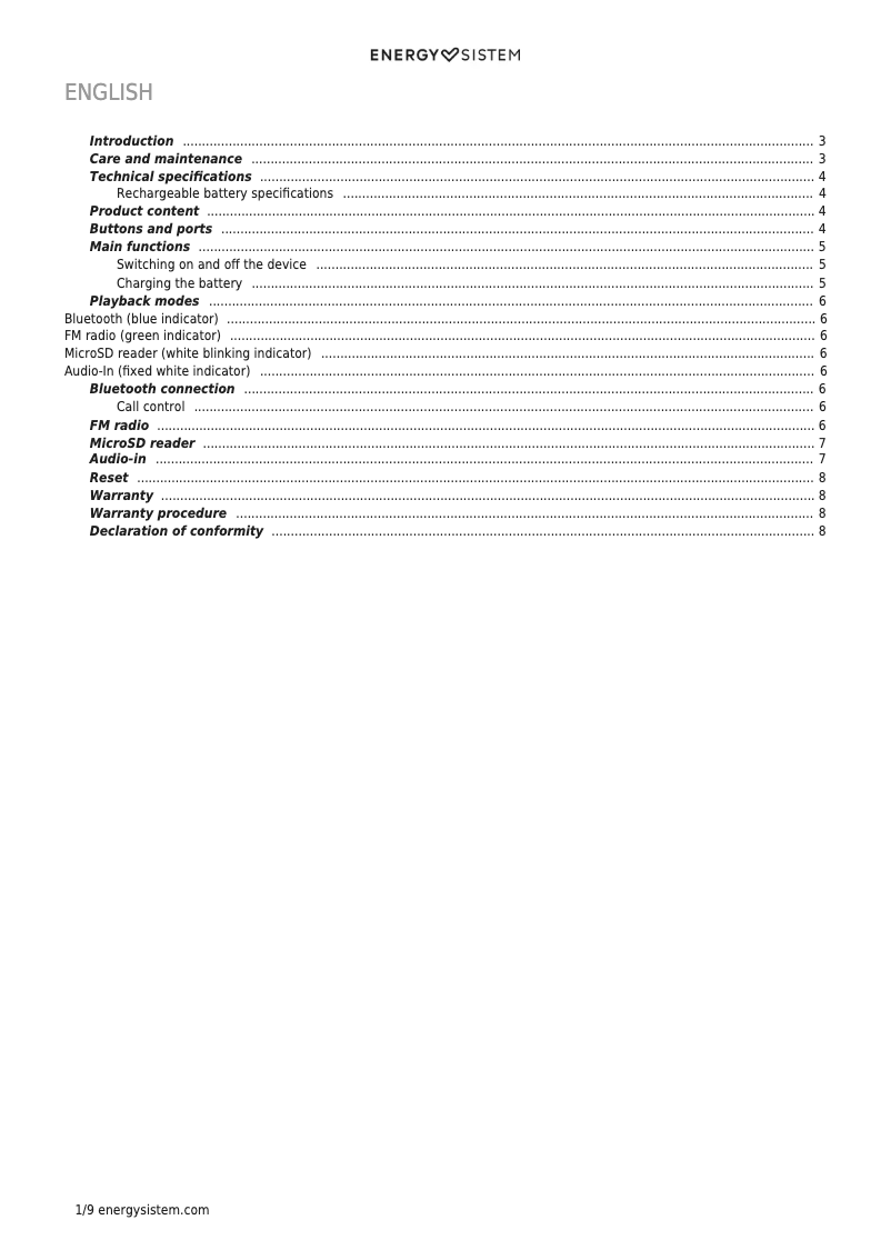 Image de la première page du manuel de l'appareil Music Box 1+